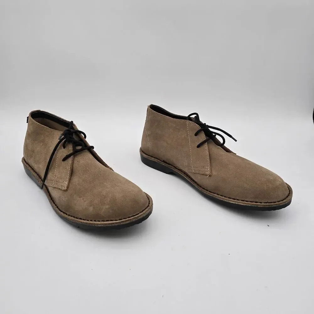 Veldskoen Shoes Mens 14 48 Tan Beige Brown Heritage Black Sole Low Chukka Safari